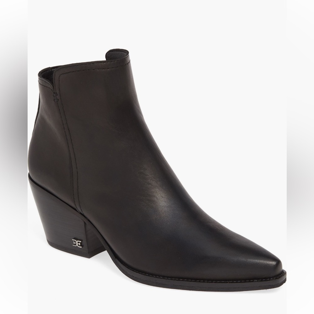 Sam Edelman Welles Black Leather Ankle Boot